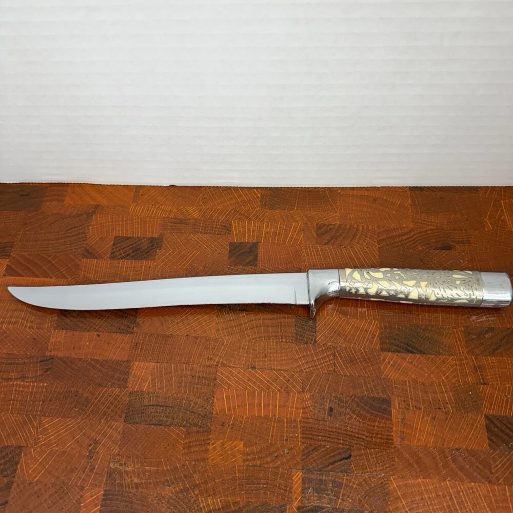 Vintage Carvel Hall  Cutlery Knife  Ivory Like Resin Handle Made In USA